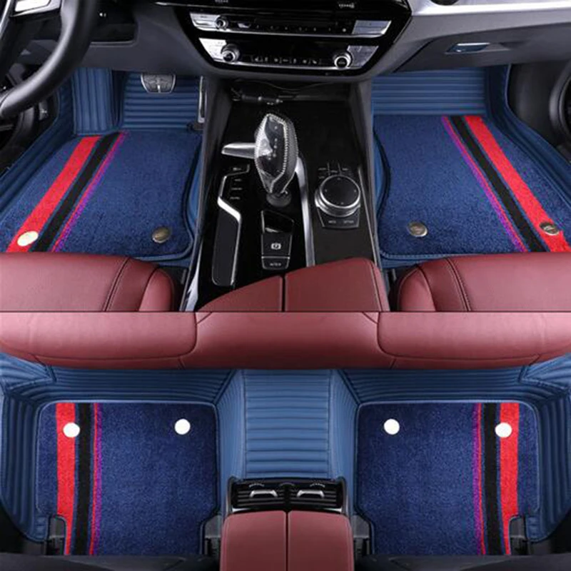 

5D Custom Car Floor Mats For Chrysler Grand Voyager Pacifica 2007-2023 Auto Carpets Double Layer Foot Coche Floor Liners Blanket