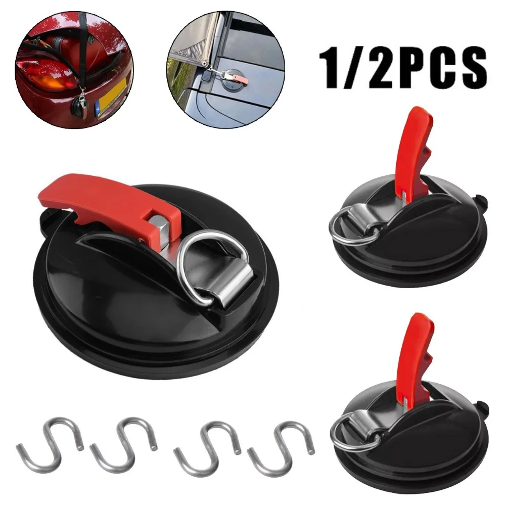 1 Pcs Outdoor Camping Rope Powerful Suction Cup Car Tent Canopy Hook Luggage Strap Fixer with S-Hook Vacuum Suction Cup