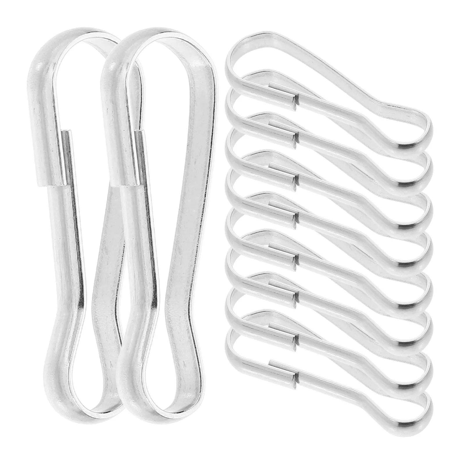 10Pcs Stainless Steel Spring Hooks Pet Hammock Clip Attachments Small Lanyard Clips Flag Pole Clip Metal Fastener Hook