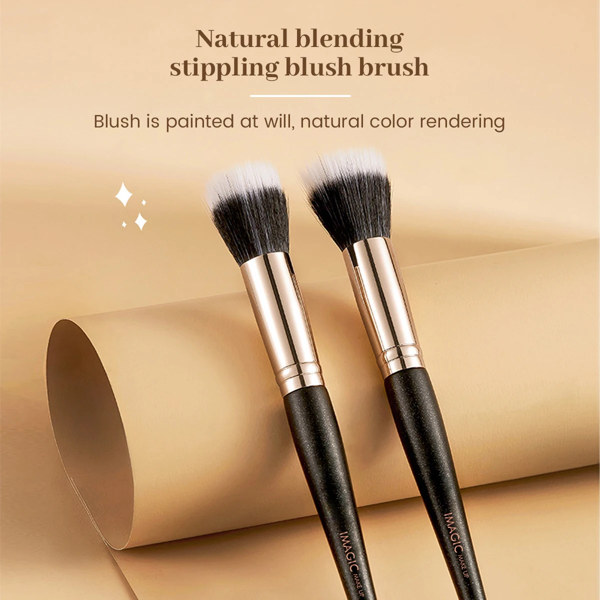 IMAGIC Single Blush Brush Loose Powder Contouring Highlighter Brush Soft Fiber Hair Make Up Tool Professional Beauty Brushes