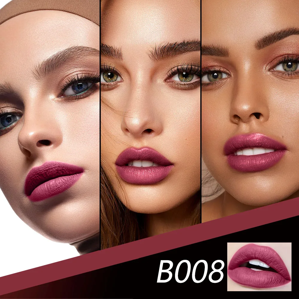 Korean Long-Lasting Matte Velvety Lipstick Infused with Hyaluronic Acid Vitamins Ultra Rich Color Matte Lipstick