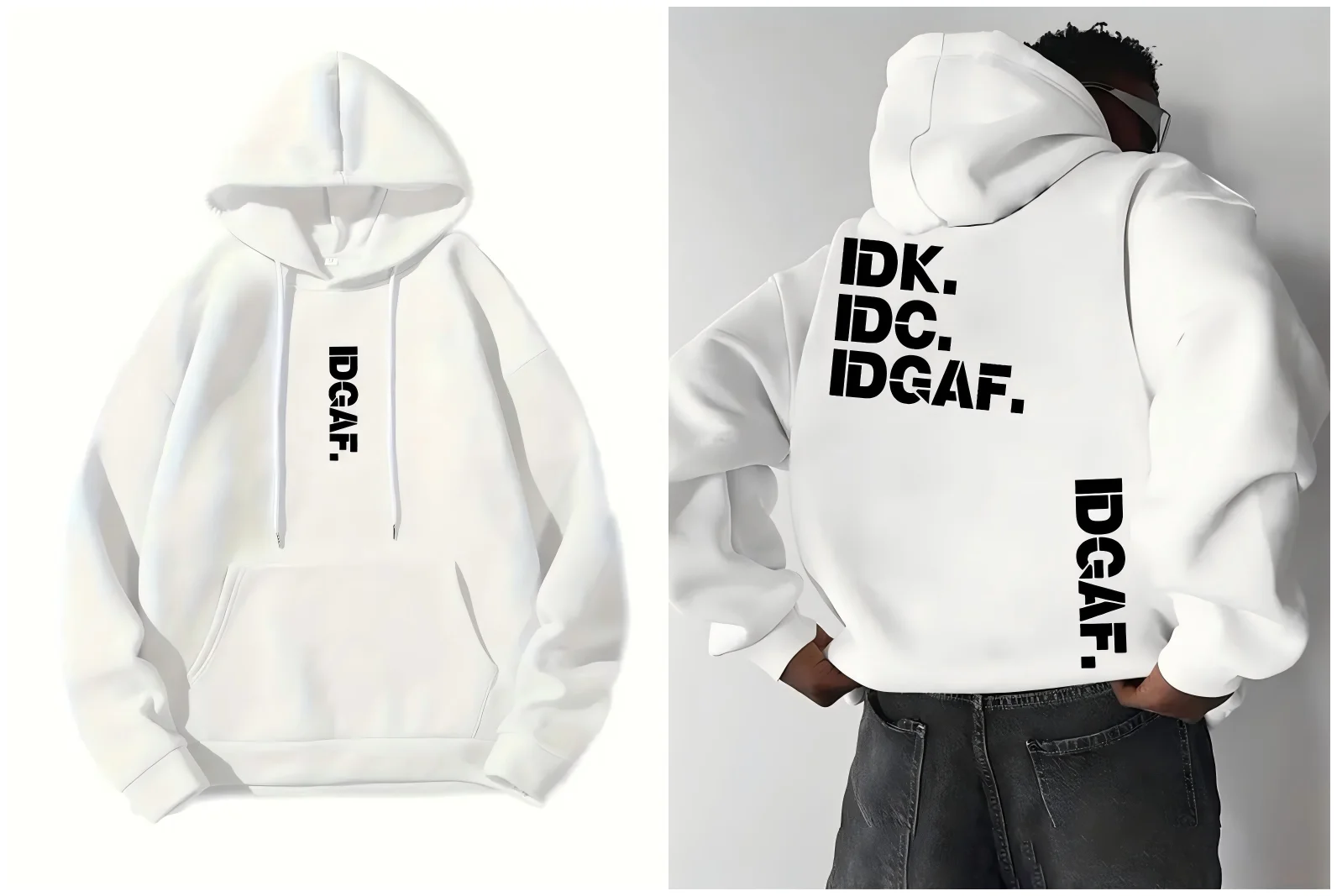 European style new men's autumn personalized letter print comfortable soft hooded sweatshirt outdoor urban casual top