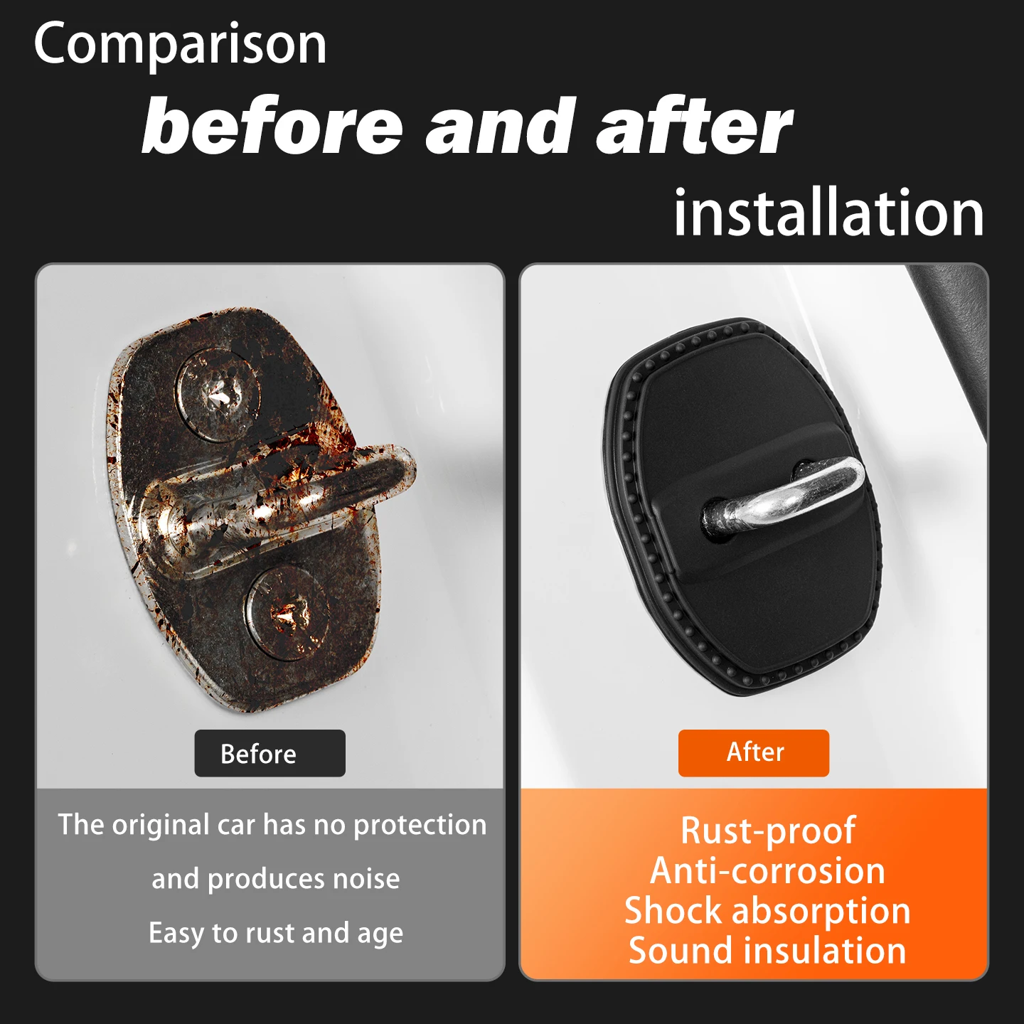 2/4 قطعة غطاء قفل باب السيارة من السيليكون حافظة تزيين واقية لـ MG Pilot