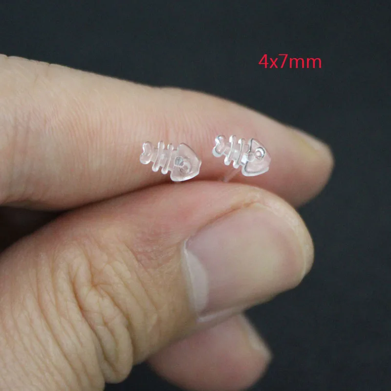 30PCS Hypoallergenic Silicone Stud Earrings Posts Pins with Earrings Back Stopper Earrings Findings DIY Jewelry Making