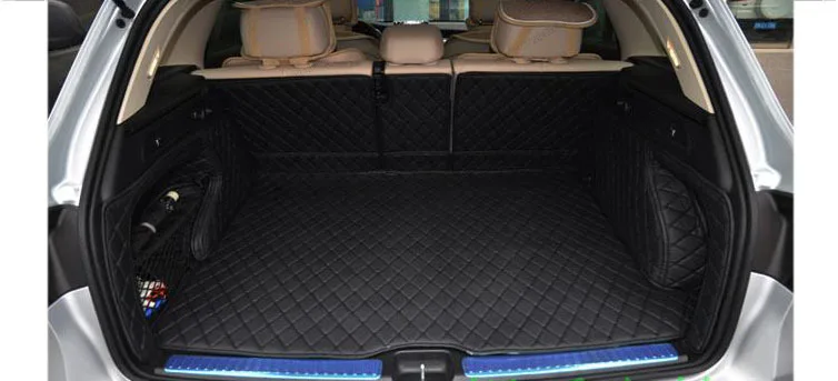 الفاخرة الجلود سيارة فرش داخلي للسيارات والشاحنات البضائع بطانة الأمتعة التمهيد البساط ملحق لكيا كارينز روندو 2013 2012 2011 2010 2009 2008 2007 2006 #4