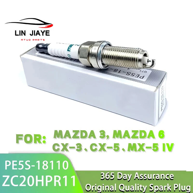 New 4/8pcs Iridium Spark Plug PE5S-18-110 ZC20HPR11 for Mazda 2 3 6 CX-3 CX5 MX-5 1.5 2.0 2.5 Car Plug ZC20HPR11 PE5S18110