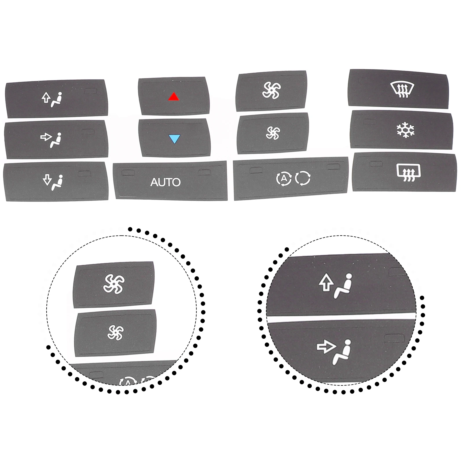 Car AC Central Control Button Sticker For BMW X3 E83 03-10 Climate Control Button Repair Decal Sticker Auto Interior Accessories