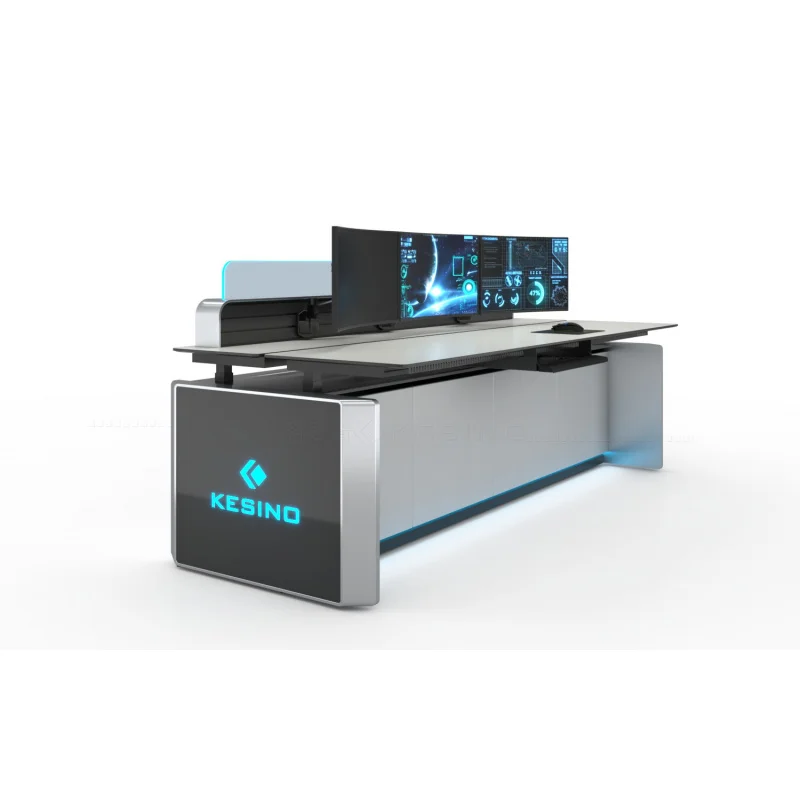 custom.KESINO Ergonomic Height Adjustable Desk Modern Design Metal Desk Control Room Workshop Hotel Bedroom Gym Laundry Hosp