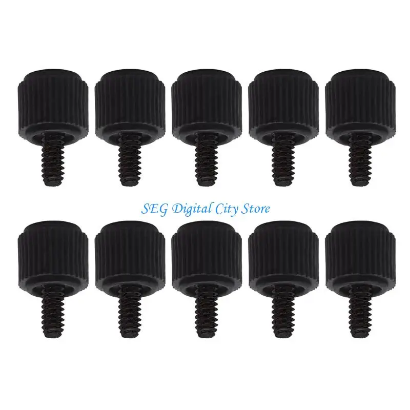 U75B 6#32 Hand Twist Screws Compatibles Most Computer Cases Rubber Head Comfortable Side Panel Installation