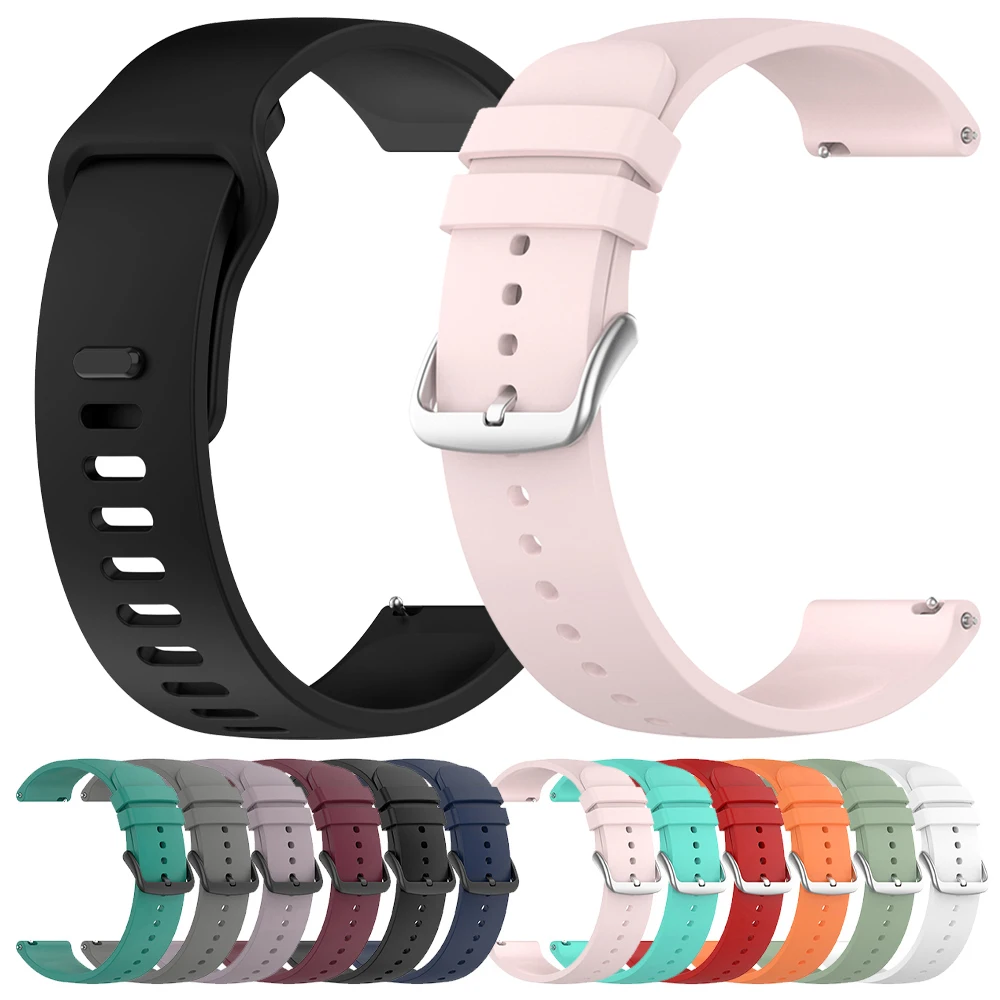 Watch Straps For Haylou Watch R8 S8 S6 RS5 / Watch 2 Pro/ Solar 5 Ultra/Pro RT3/LS02 Silicone Wristbands 20mm 22mm Band Bracelet