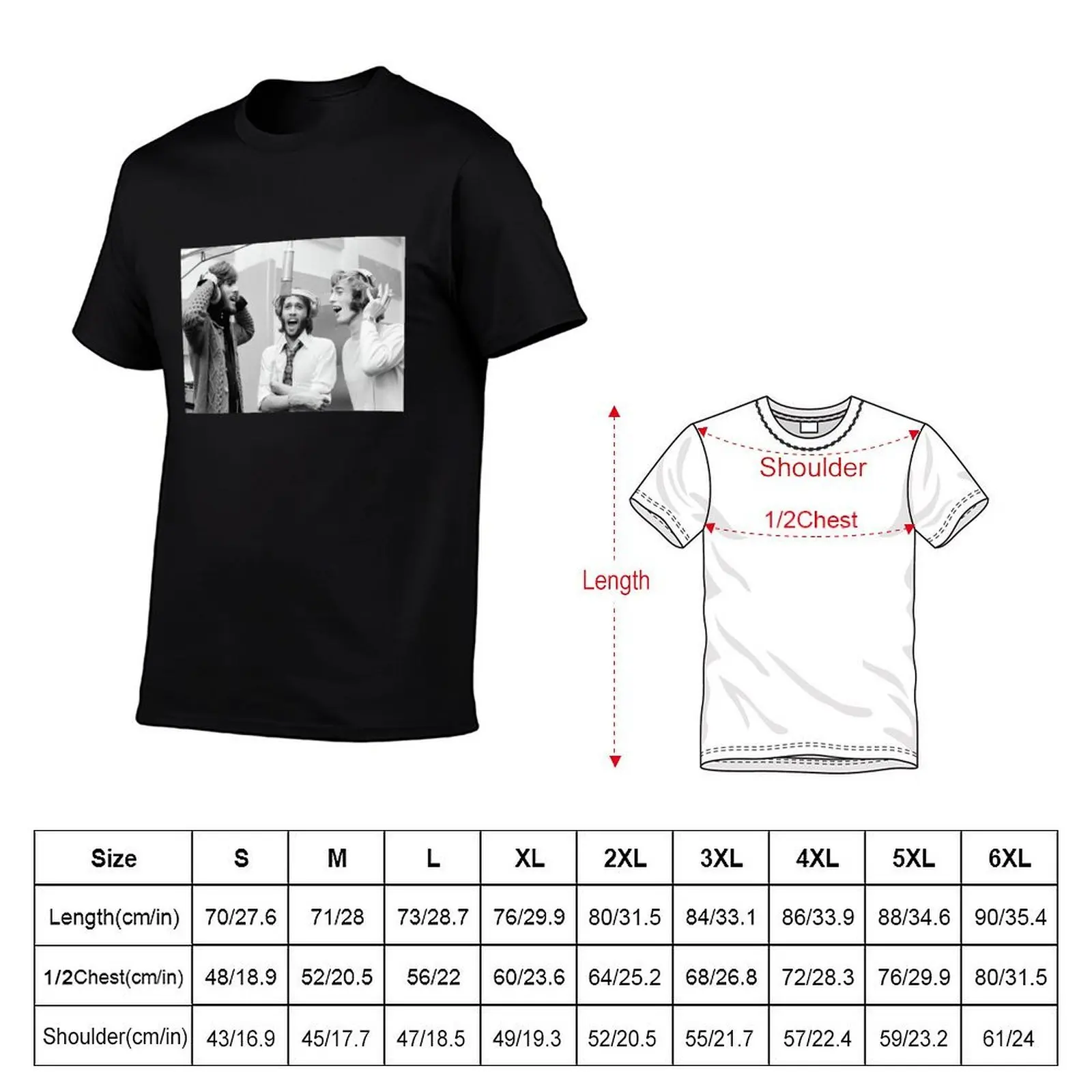1970's Classic Bees Gees Wiston Casco T-Shirt fashion shirts anime stuff Men's clothing