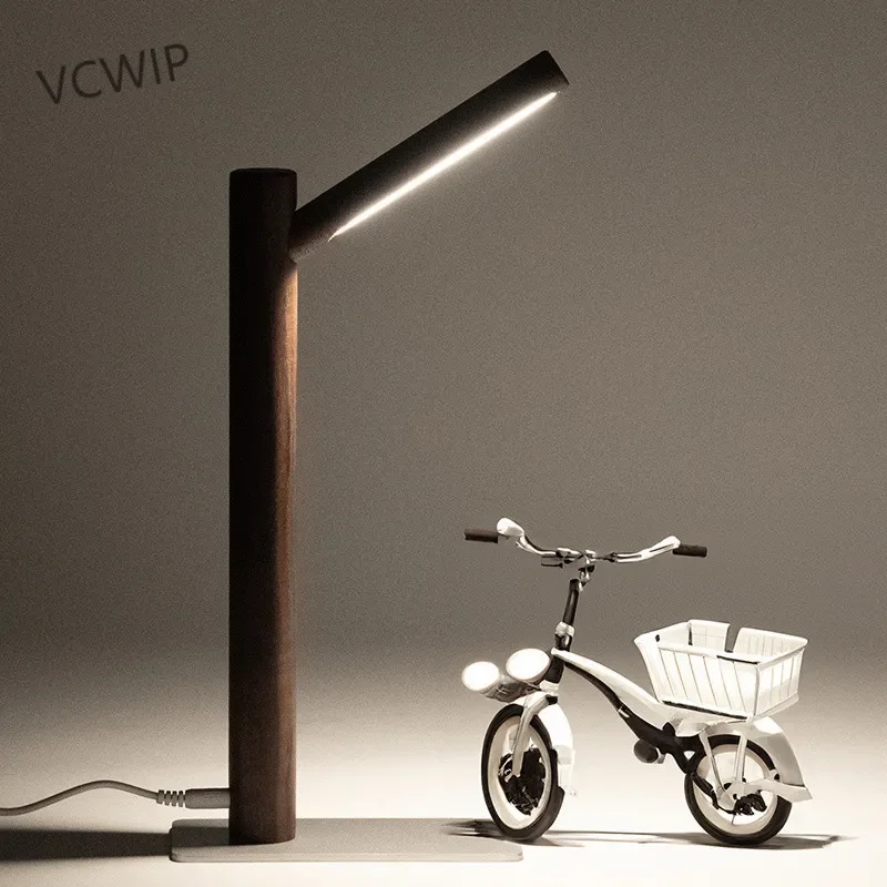 مكتب بسيط من الخشب الصلب، ضوء ليلي صغير مبتكر، قراءة جو بجانب السرير للأطفال، ضوء صغير بالشفط المغناطيسي