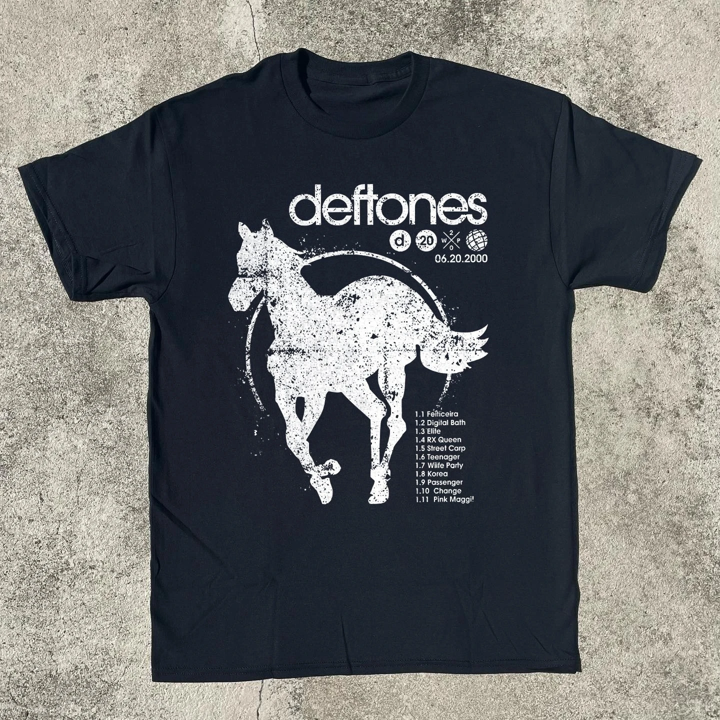 

Deftones White Pony Trackslist Album T-Shirt Men's and Women's Short Sleeve Metal Band Y2k Top Brand T-shirt Summer Men Clothing