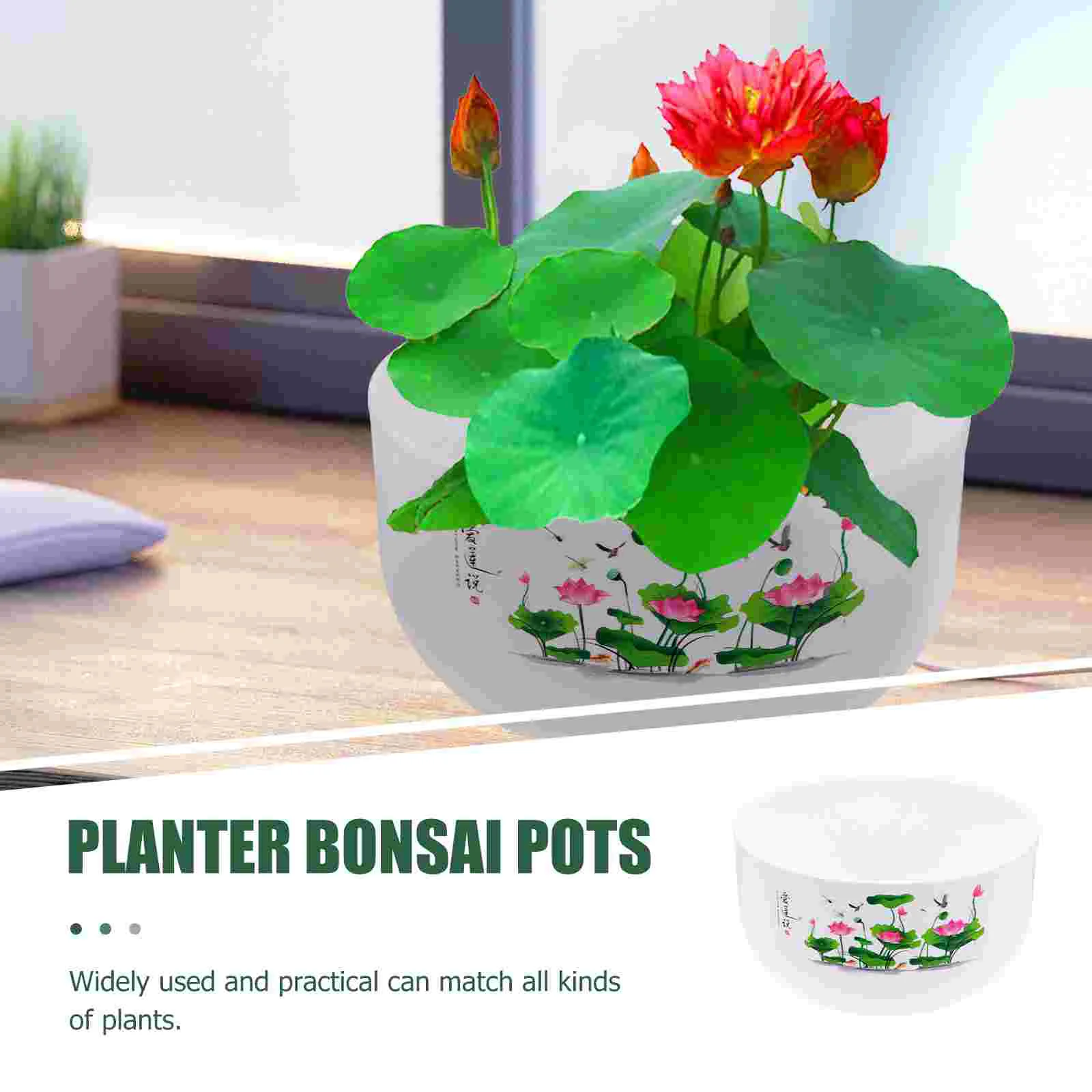 Non-porous Lotus Pot Practical Flower Planting Garden Plastic Seedling Desktop Flowerpot Pp Home Decoration