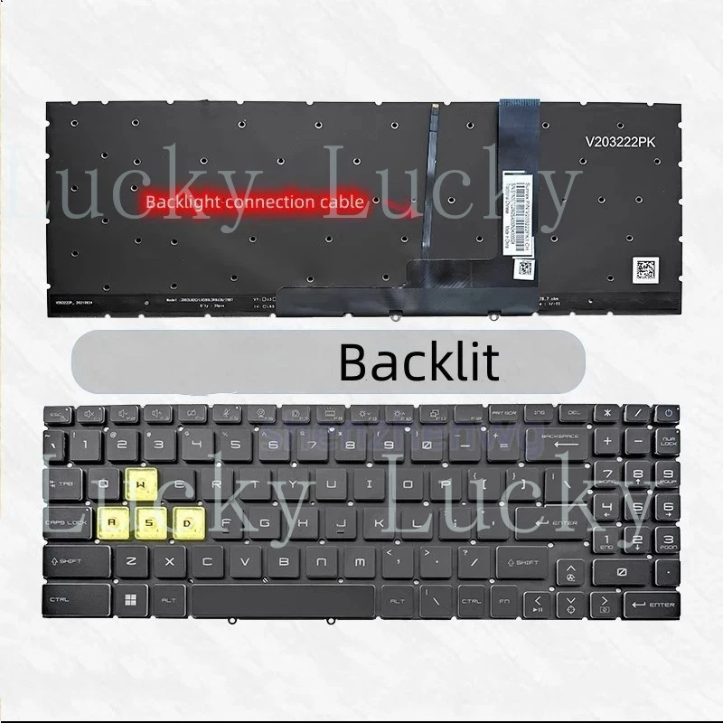 

Новая клавиатура с подсветкой (US) для MSI Modern 15 B5M B7M B11M B12H B12HW B12M B13M