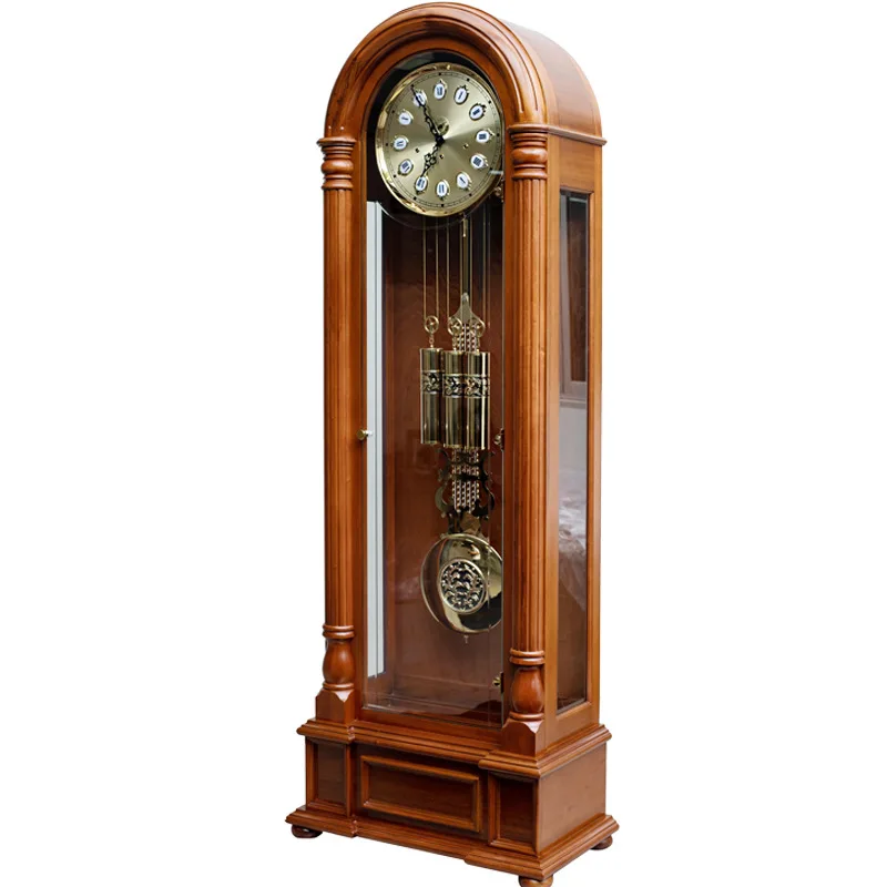Retro floor Living room solid wood desk Mahogany atmospheric pendulum European mechanical