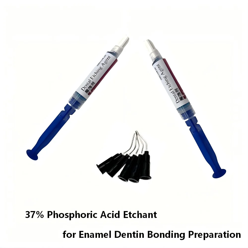 

Гель для протравливания зубов с 37% фосфорной кислотой и 5 насадками для ортодонтического адгезива, светоотверждаемый клей для зубов