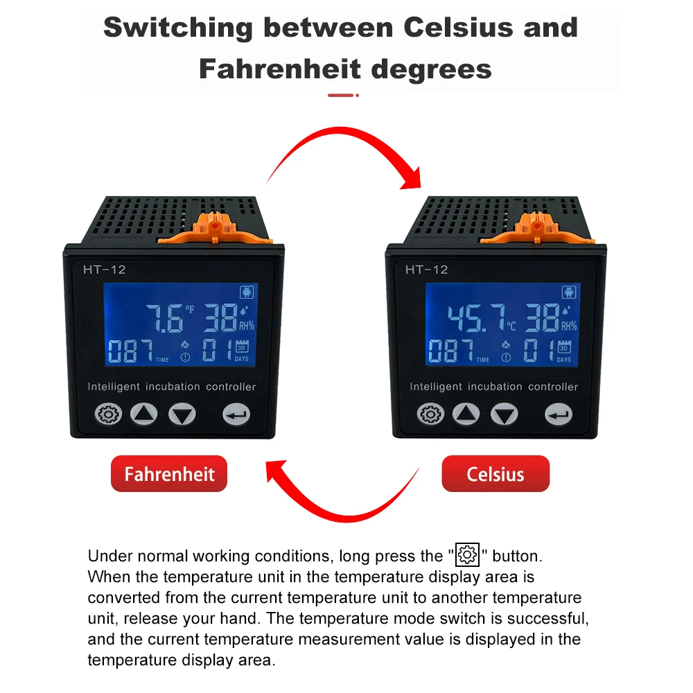 Minitermostato inteligente de 110V/220V, sistema de Control automático de incubadora, controlador de temperatura y humedad para granja, pollos, patos, gansos