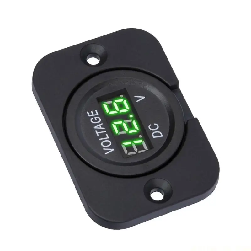 J0MA Lightweight Plastic Digital Display Meter Car Battery Voltmeter For 12V And 24V Vehicle Applications