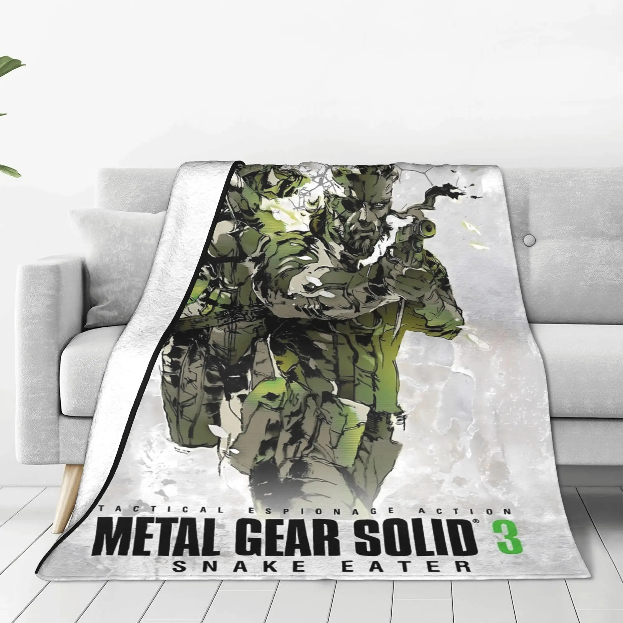 Metal Gear Solid  Game  Blankets  Warm Soft Novelty Plush Bedding Throws For Girls Boys Bedroom Flannel Bedspread Bed Cover