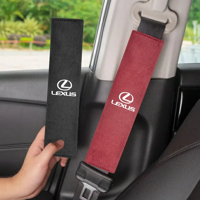 2Pcs Car Seat Belt Cover Shoulder Pad Protector For Lexus IS250 IS300 RX350 LS500 LX600 NX260 CT200 ES RX NX LS UX LM LX GX LC