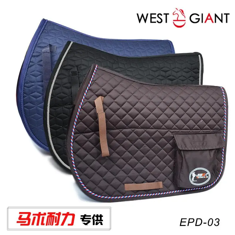 وسادة سرج لتحمل الفروسية، وسادة معدات الحصان، درج العرق، سهلة الاستخدام، وسادة سرج حصان قطنية صغيرة مربعة الشكل