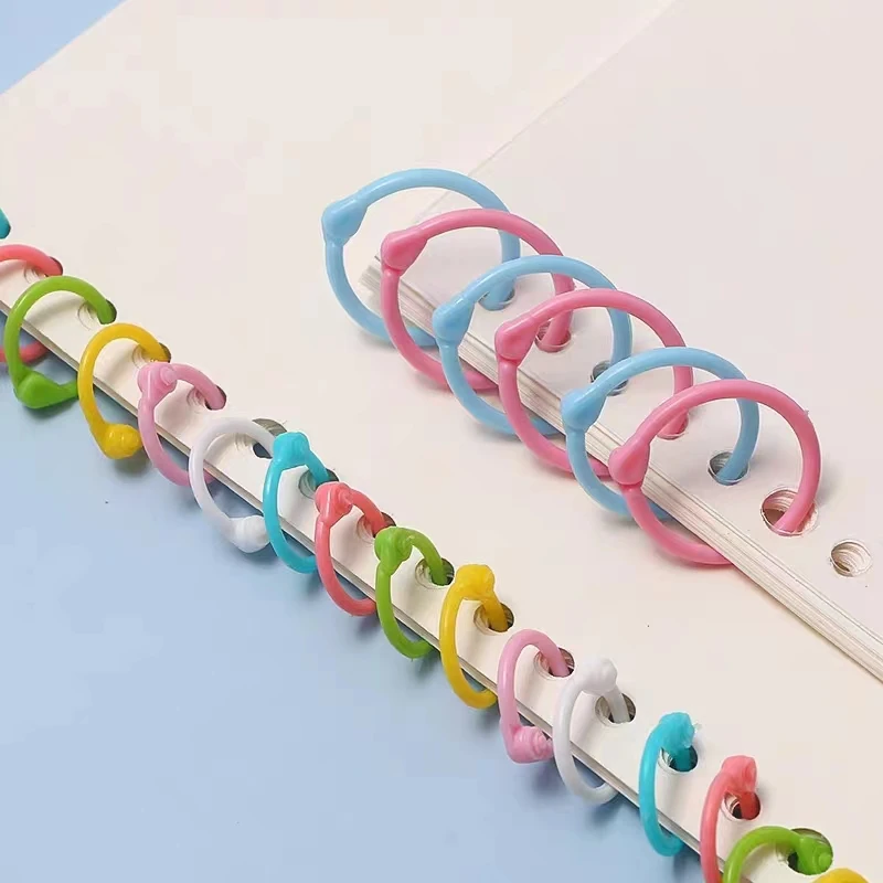 Simple Loose-leaf  Binder Rings Circle Flexible Plastic Book Hoops Paper Photo Album Binding Tools Office School Supplies