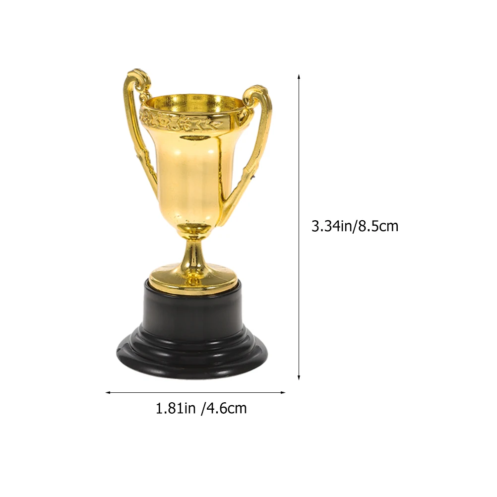 6PCS Gold Trophies Winner Trophies Kids Plastic Trophies Children Trophies Toy Soccer Baseball Carnival Prize Party Favors