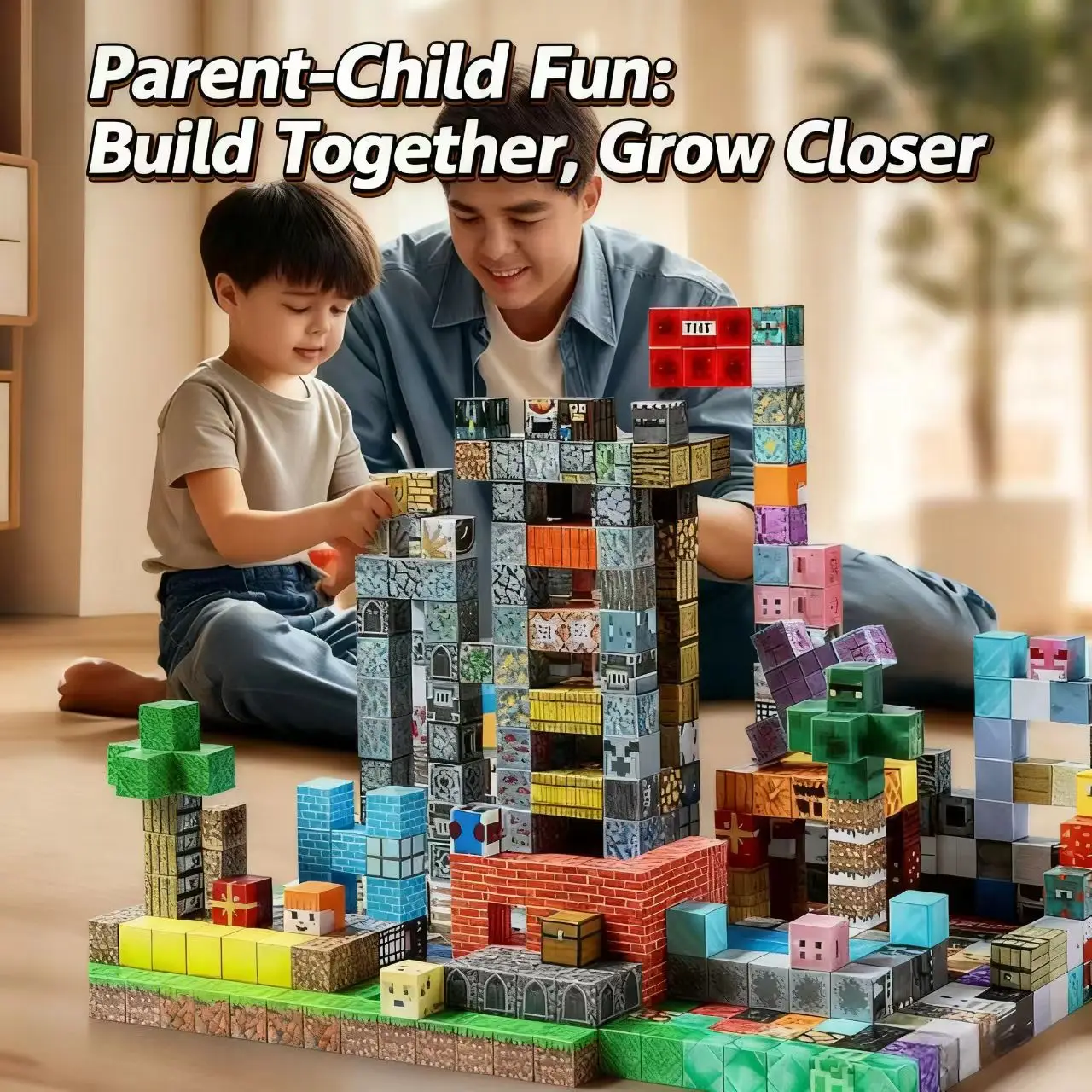 25–160 Stück Magnetblöcke (Magnetwürfel) – STEM-Spielzeug für Kinder 3+. Stapelbare, perfekte Halloween-/Weihnachtsgeschenke für Jungen und Mädchen