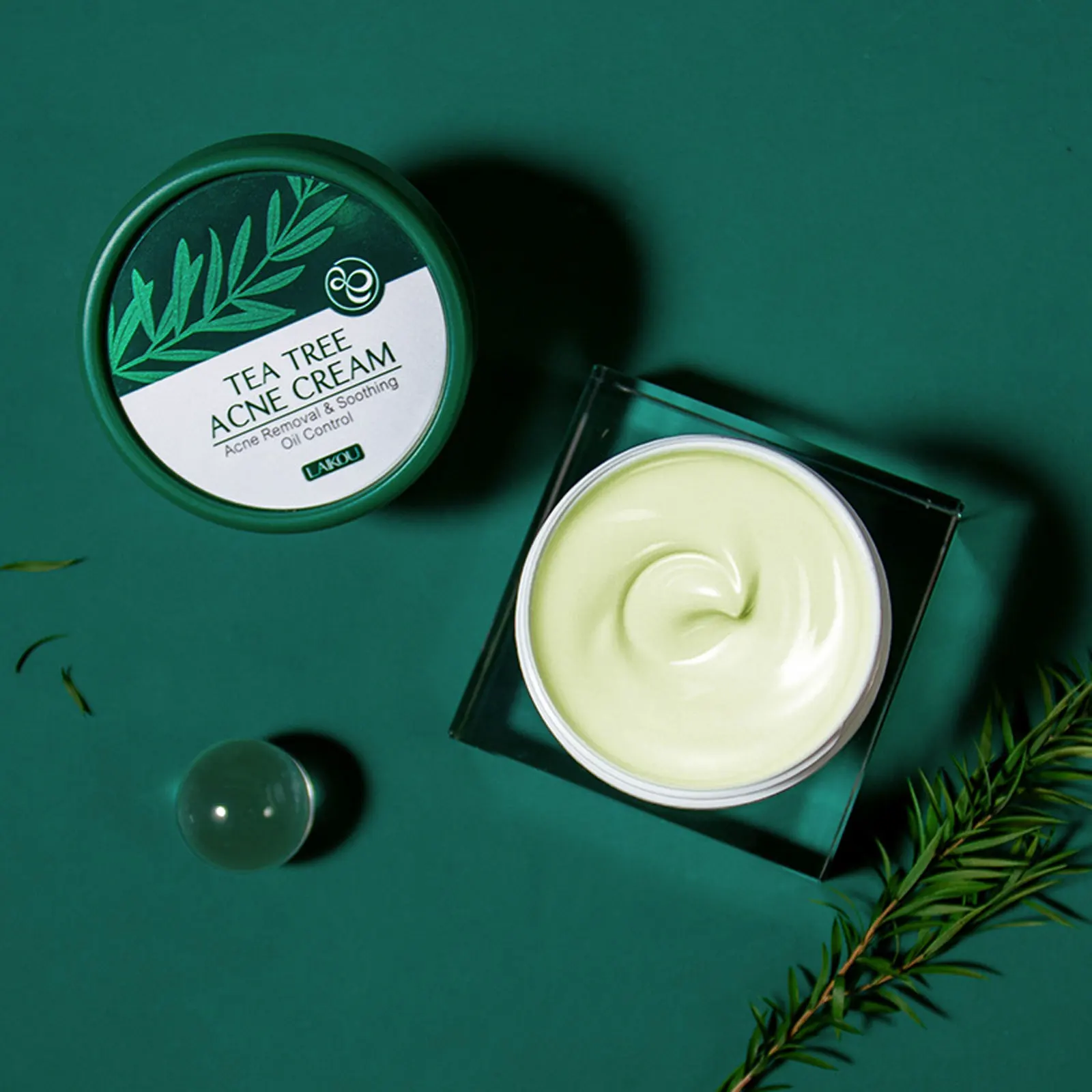 

LAIKOU Tea Tree Anti-Acne Cream Effective Acne Removal Cream Acne Treatment Shrink Pores Moisturizing Whitening Face Skin Care