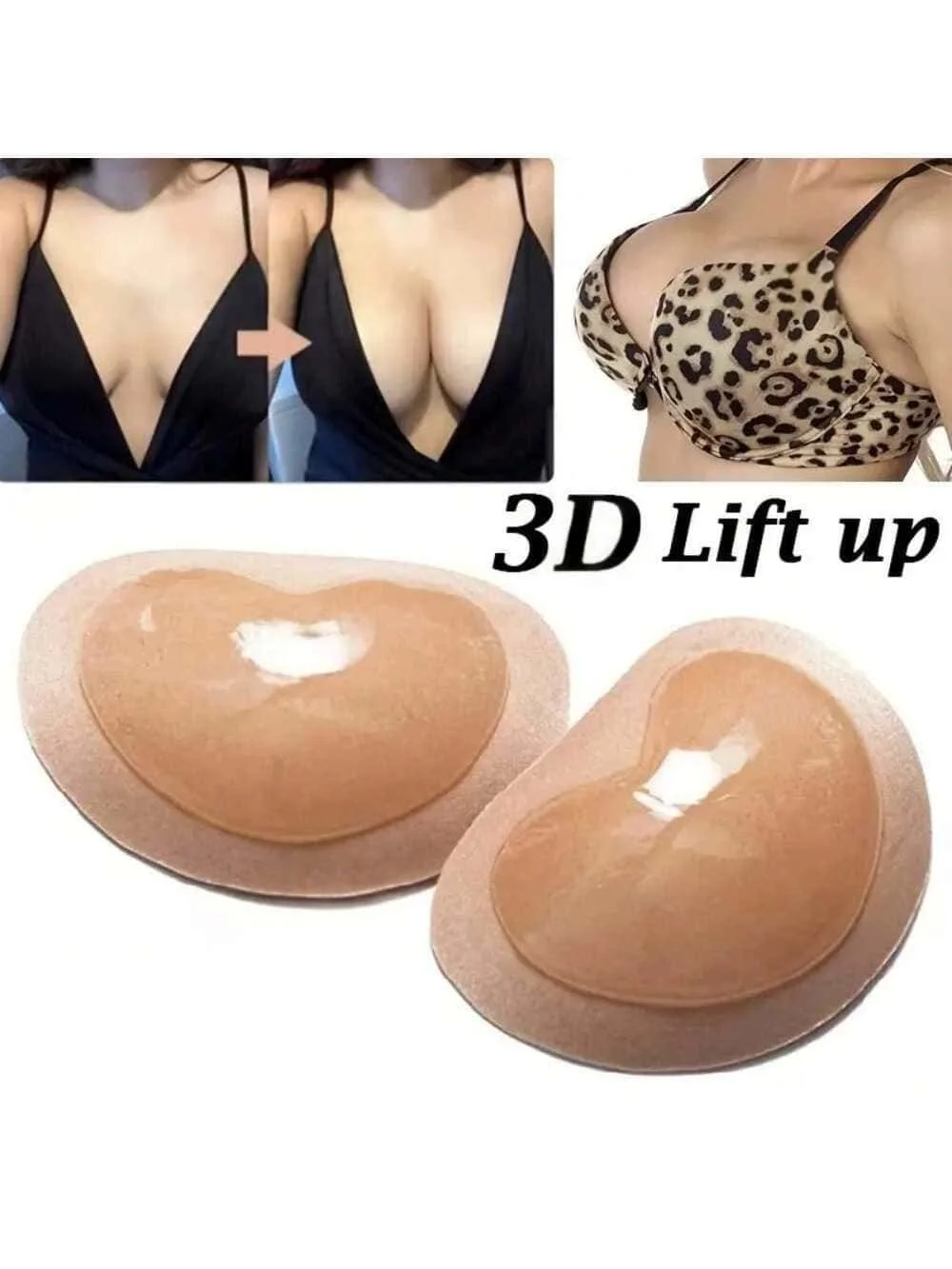 إدراجات تعزيز - وسادات لاصقة على الوجهين لحمالات الصدر الرياضية وملابس السباحة، وإدراجات دفع قابلة للإزالة للبيكيني والملابس الداخلية #1