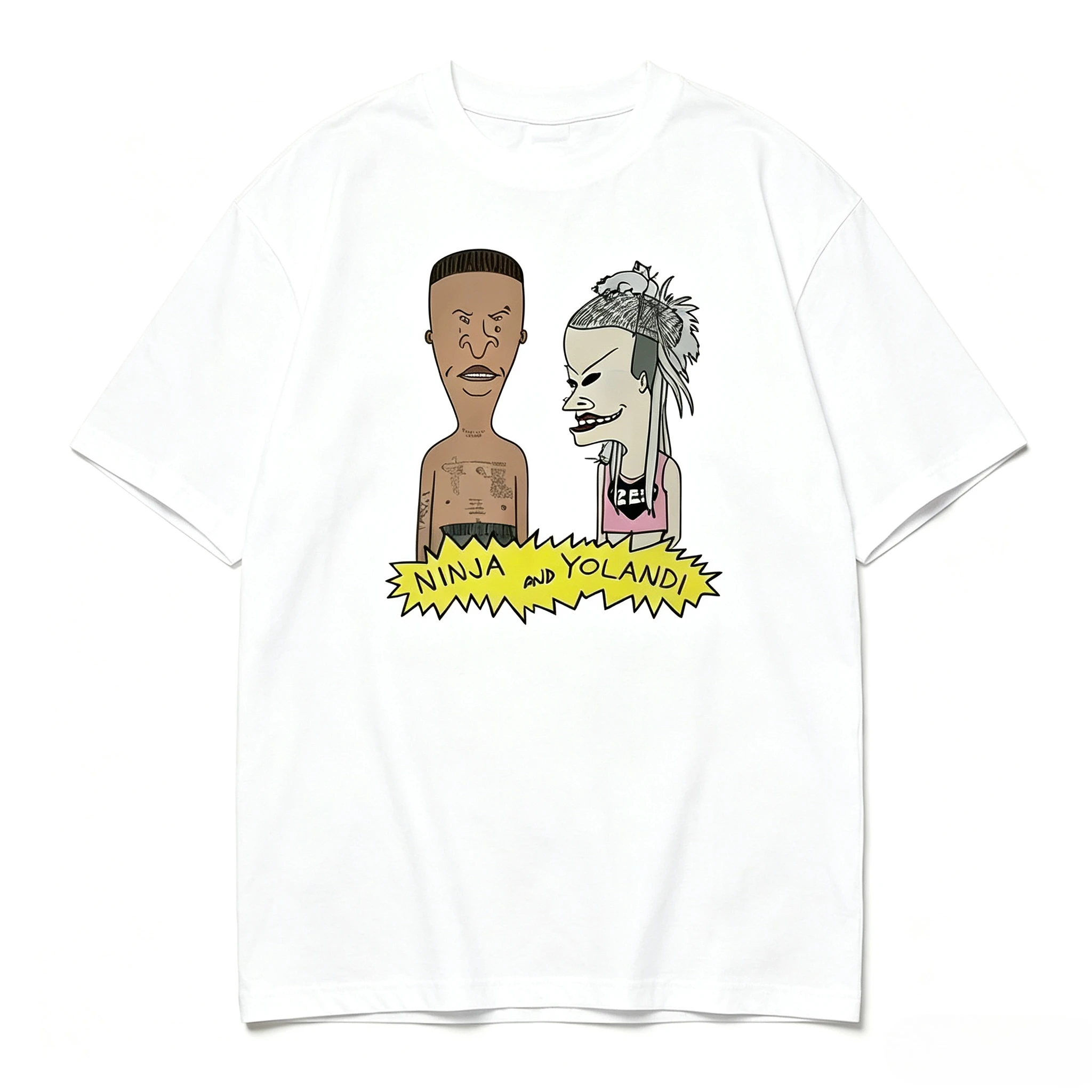 Kruegis And Voor-Head Freddy Jason Cartoon Graphic Tee Beavis And Butt-Head Parody O Neck Short Sleeve Unisex Streetwear Tops