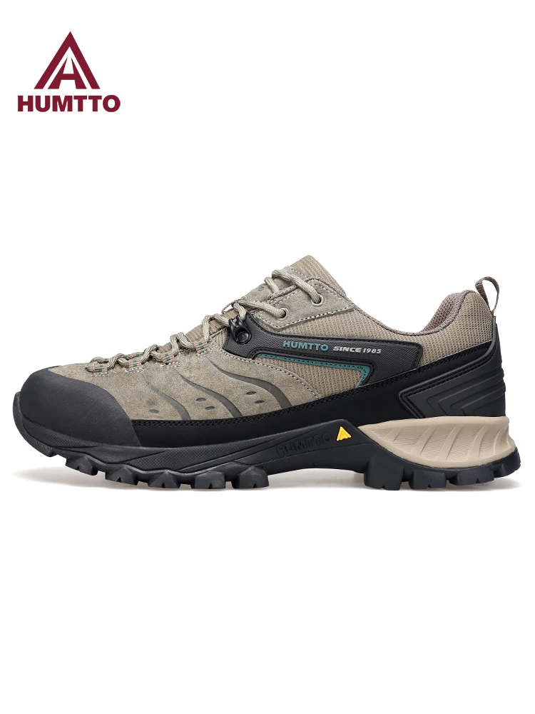 HUMTTO Waterproof hiking shoes Men Winter Leather Mens Luxury Designer Sneakers Casual Work Breathable Trainers ankle trekking