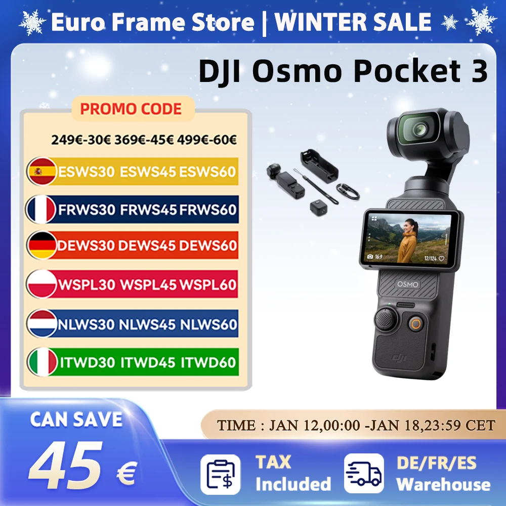DJI Osmo Pocket 3 Powerful 1-Inch Sensor 4K/120fps  2-Inch Rotatable Touchscreen original brand new in stock
