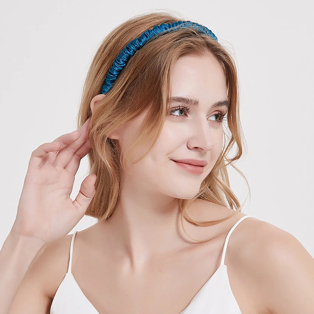 

Шелковая повязка на голову шелковицы, роскошные шелковые резинки, обруч для волос, головные уборы, повязки для волос, повязка на голову для женщин, аксессуары для волос