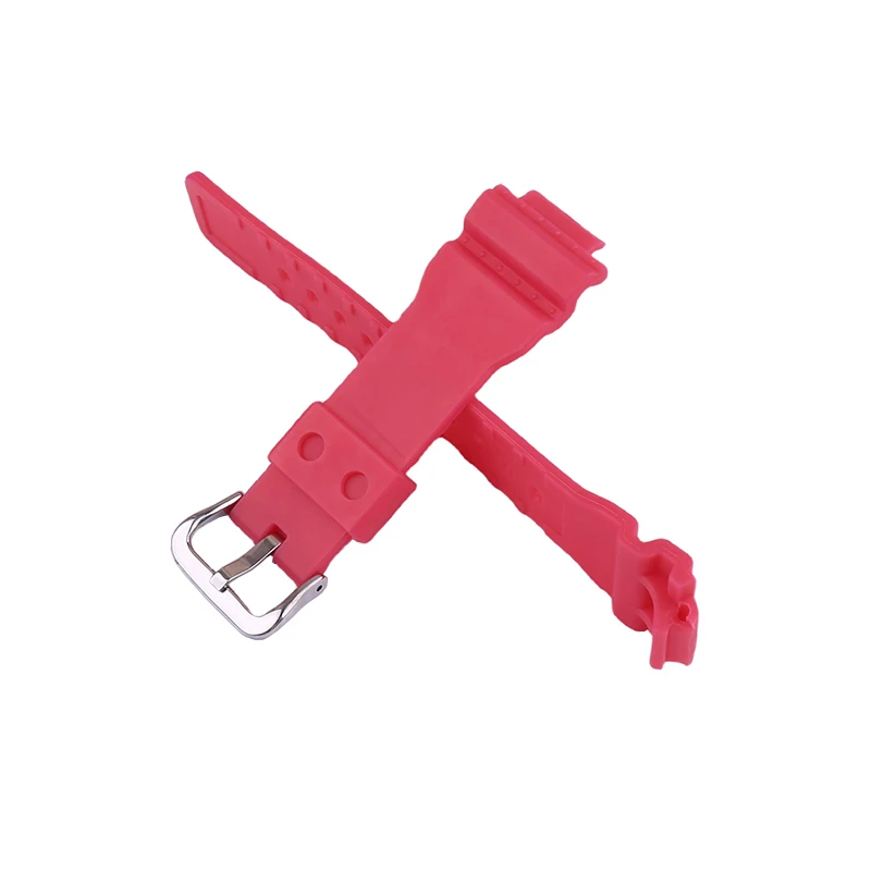 16 мм мужской полимерный ремешок для часов, аксессуары, совместимые с Casio GBA-800 GBD-800, женский резиновый спортивный браслет с пряжкой