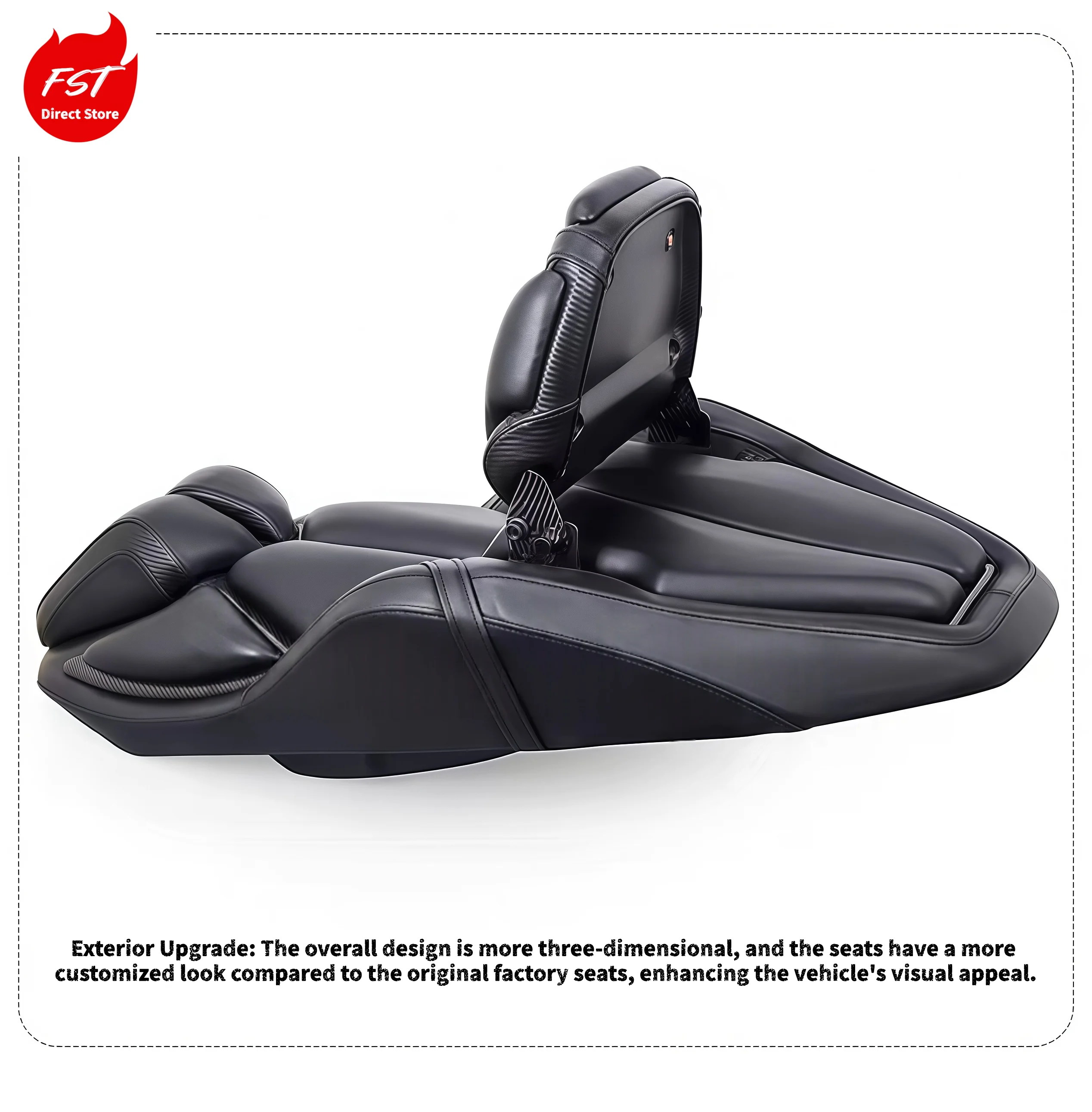 For 21-25 Forza 350 Luxury Seats - Original Factory Molded Seats with Wear-Resistant Imitation Leather and Thickened Support