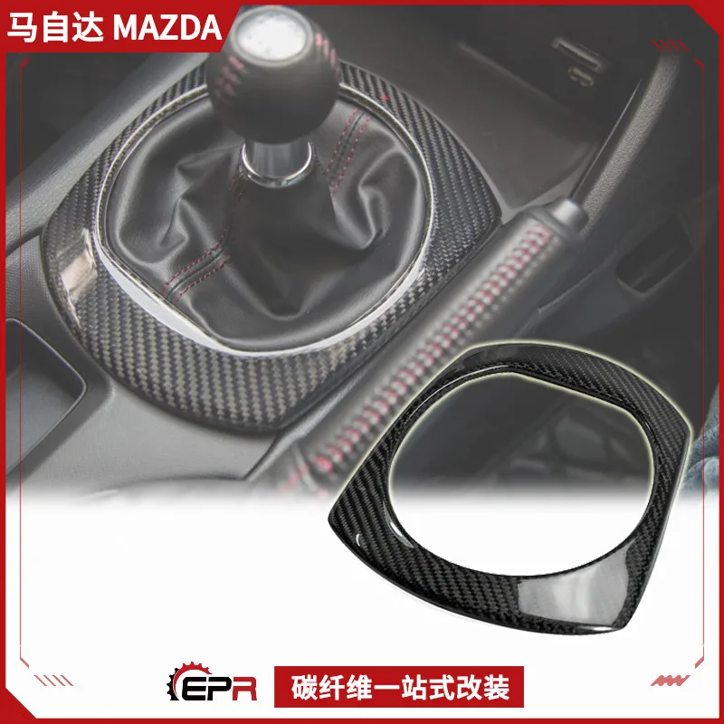 

Подходит для Miata Mazda MX5 ND, модернизированная наклейка из углеродного волокна, фиксатор радиоуправляемого ряда, крышка ручки шестерни, крышка шестерни