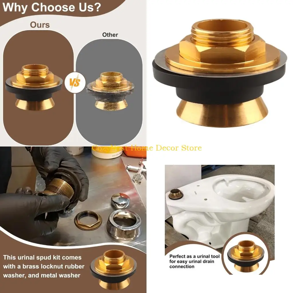

92MF Urinal Spud Plumbing Fitting Closet Spud For Leakproof Drain Connection Enduring