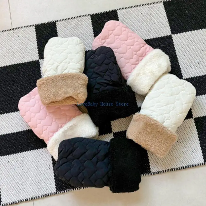 BX0D Plush عربات المبطنة قفازات للآباء والأمهات الذين يستخدمون عربات الأطفال يضمن الراحة أثناء المشي في الهواء الطلق