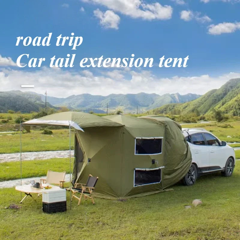 Car tail extension tent, car side automatic tent, no need to set up self driving camping tent, camping sunshade