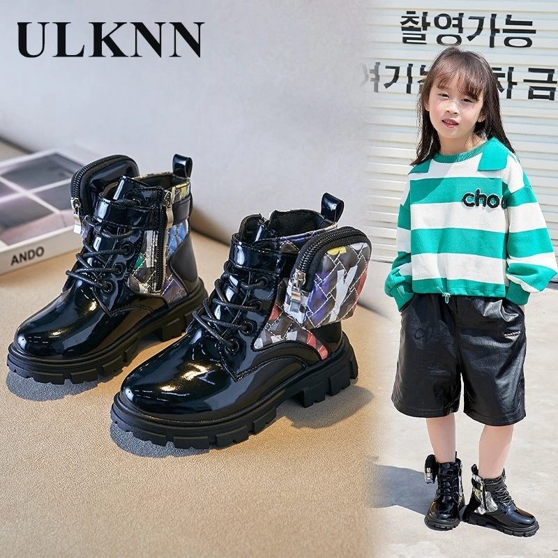 

Children's Leather Boats Chldren's Autumn Single Shoes Autumn Winters Little Princess Short Boots 388 Children's Boots