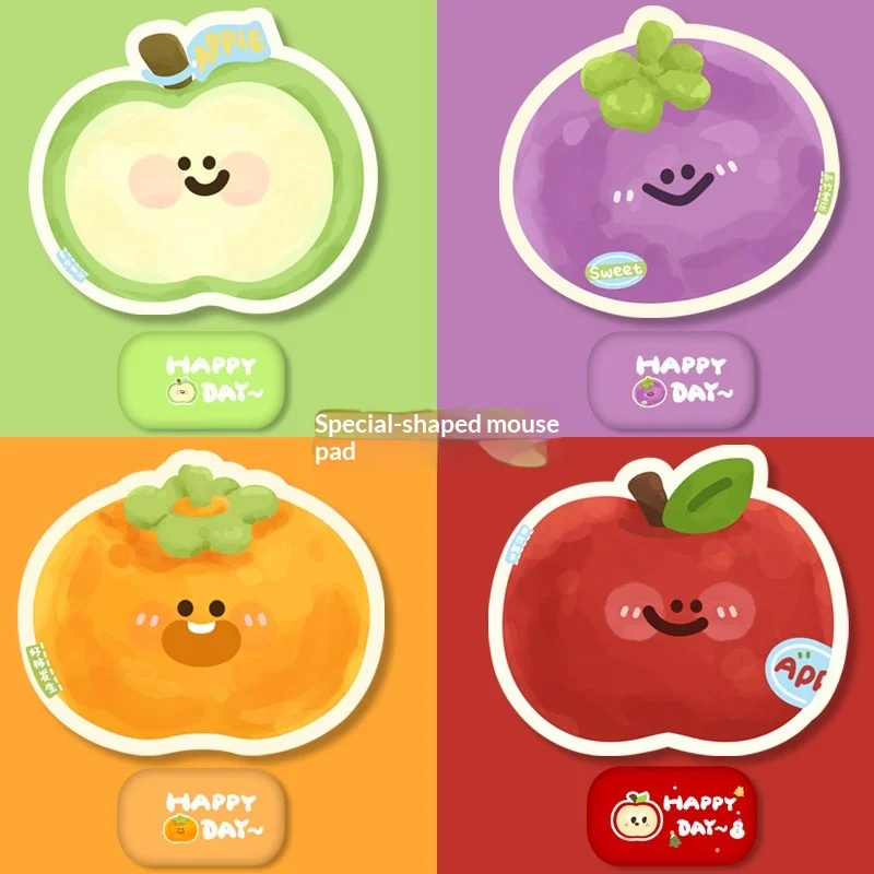 Cute Irregular Fruit Mouse Pad Thick Non Slip Cartoon Apple Gaming Mouse Mat For Office Desktop Computer Use