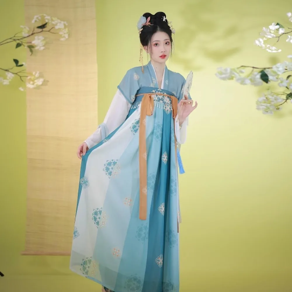 فستان نسائي على الطراز الصيني من Hanfu ملابس صينية تقليدية ملابس عتيقة على الطراز العرقي أزياء تنكرية ملابس رقص للحفلات