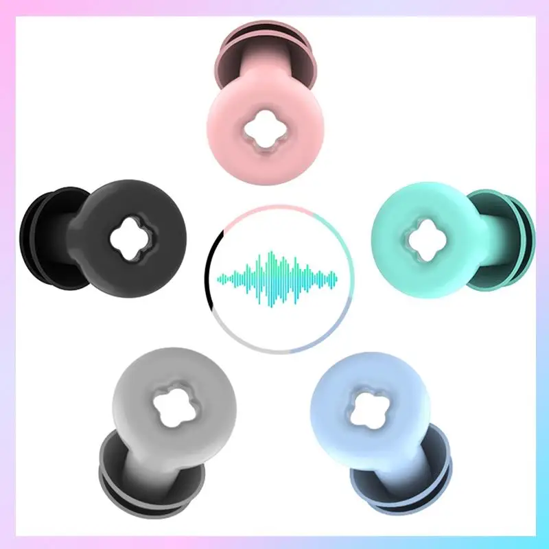 

AB25-Soft Ear Plugs For Noise Reduction Waterproof Silicone Ear Plug For Sleeping Airplanes Noise Sensitivity Easy To Use Pink