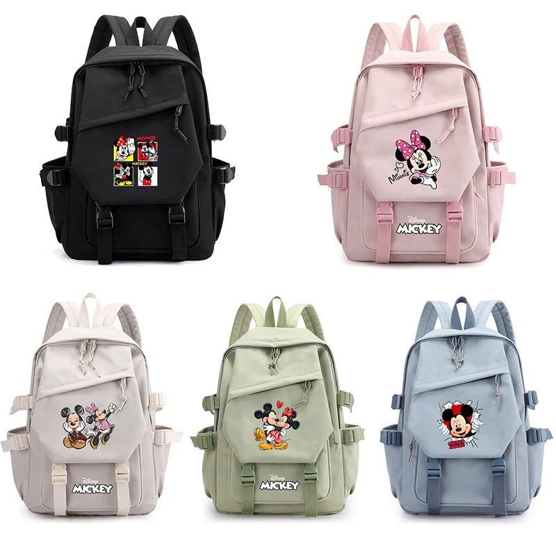 

Disney Mickey Minnie Mouse Men's Women's Backpacks Teenager Student Rucksack Girls Boys School Bags Travel Mochila