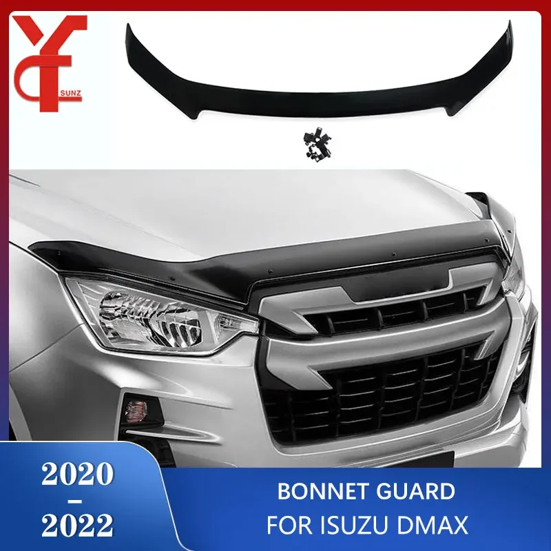 

Car Bonnet Guard For Isuzu D-max 2020 2021 2022 Hood Deflector Bug Shield Tinted Guard Accessories YCSUNZ