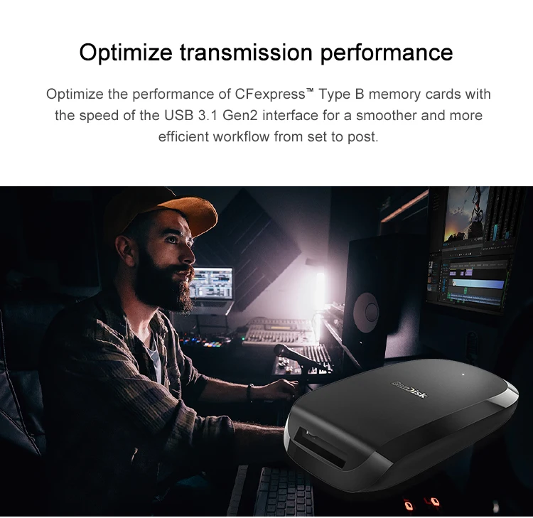 lecteur-de-carte-sandisk-extreme-pro-cfexpress-type-b-usb-31-gen-2-1250-mo-s-en-lecture-usb-c-pour-photographe-professionnel-video-4k-8k