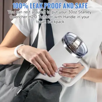 Pro víko s výklopným brčkem Stanley 20 oz 30 oz, náhradní trojitý nepropustný kryt hrnku, příslušenství k uzamykání víka odolného proti rozlití 8 nejlepší prodej Brčko Stanley Tumbler - №4