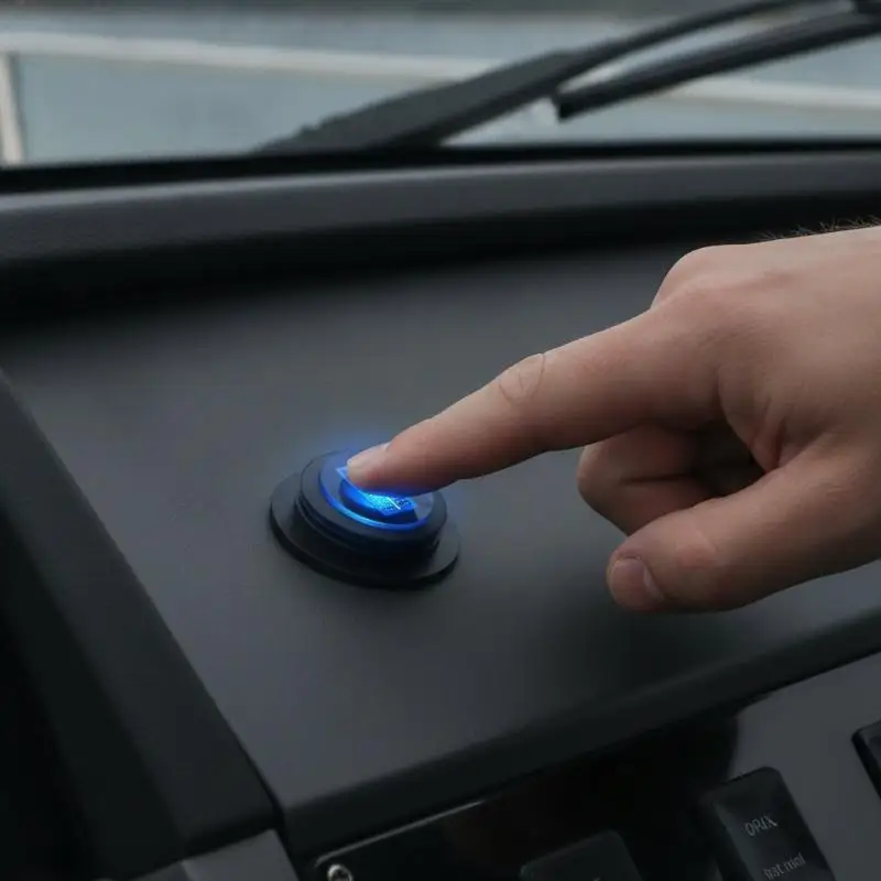 Round Rocker Switch Waterproof LED Lighted ON Off Heavy Duty 24V Suitable for Car Boat Truck Tractor Usage